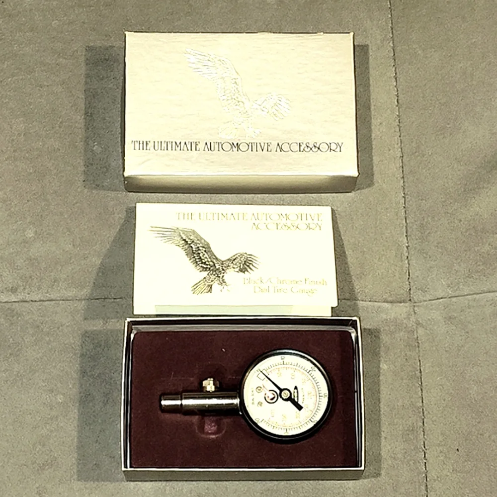 NEW COLLECTIBLE ACME DUAL SCALE DIAL TIRE AIR PRESSURE GAUGE IN BOX - Picture 9 of 11